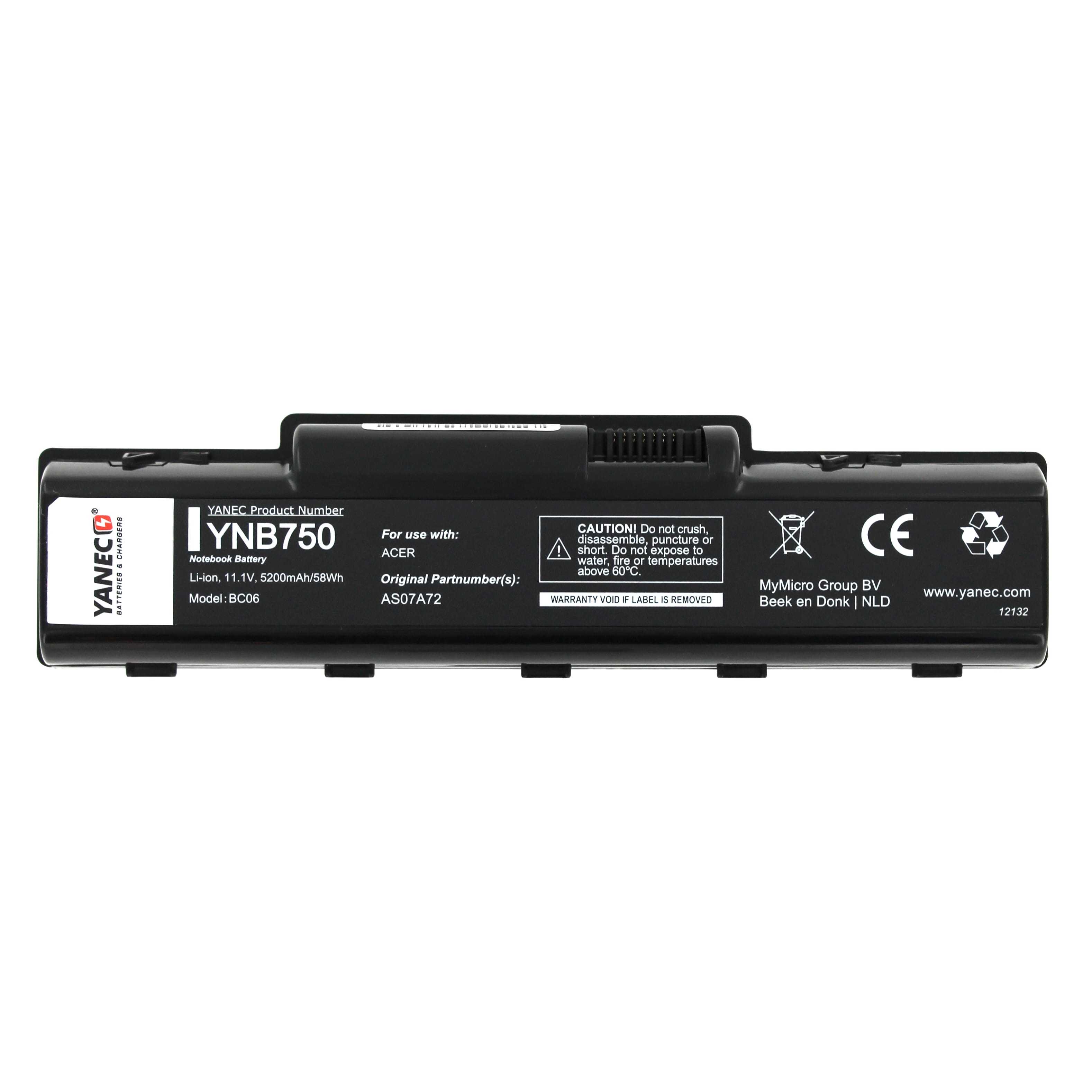 Yanec Laptop Accu 10.8V 5200mAh