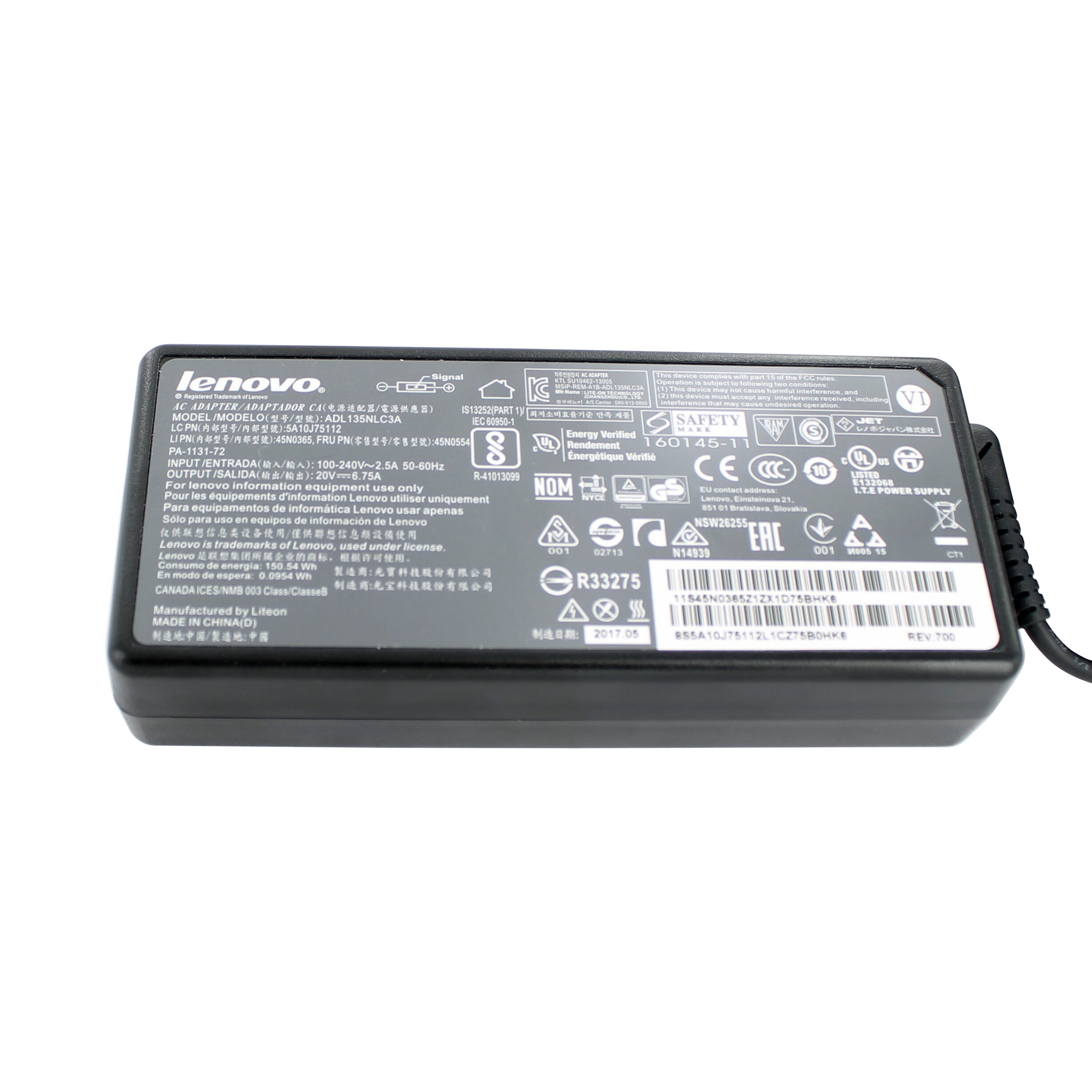 Lenovo Laptop AC Adapter 135W