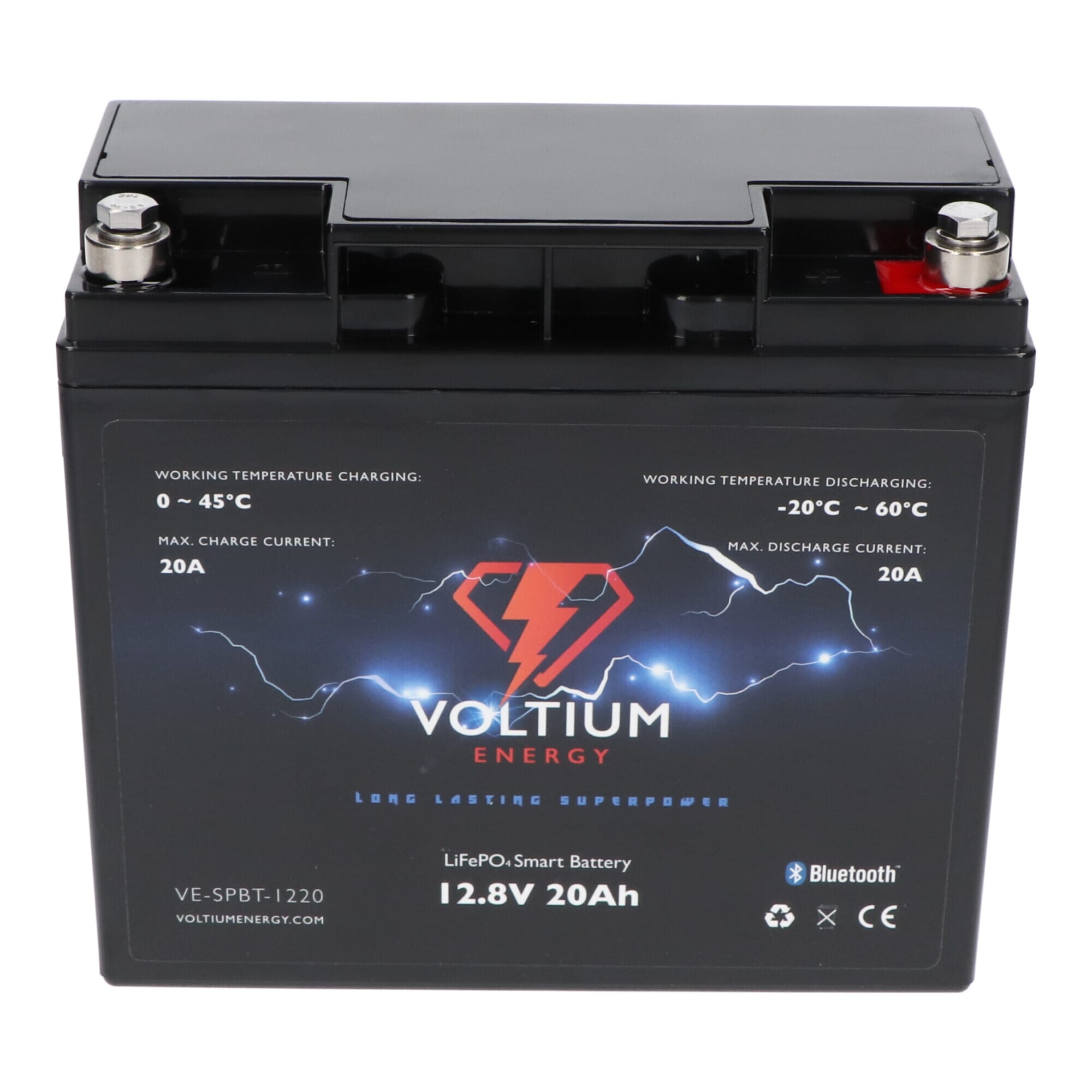 Voltium Energy LiFePO4 Accu 12,8V - 20Ah Bluetooth