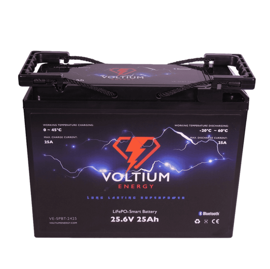 Voltium Energy LiFePO4 Accu 25,6V - 25Ah Bluetooth