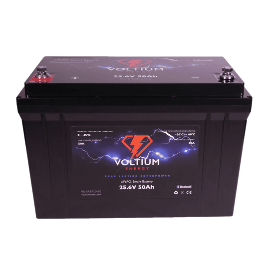 Voltium Energy LiFePO4 Accu 25,6V - 50Ah Bluetooth