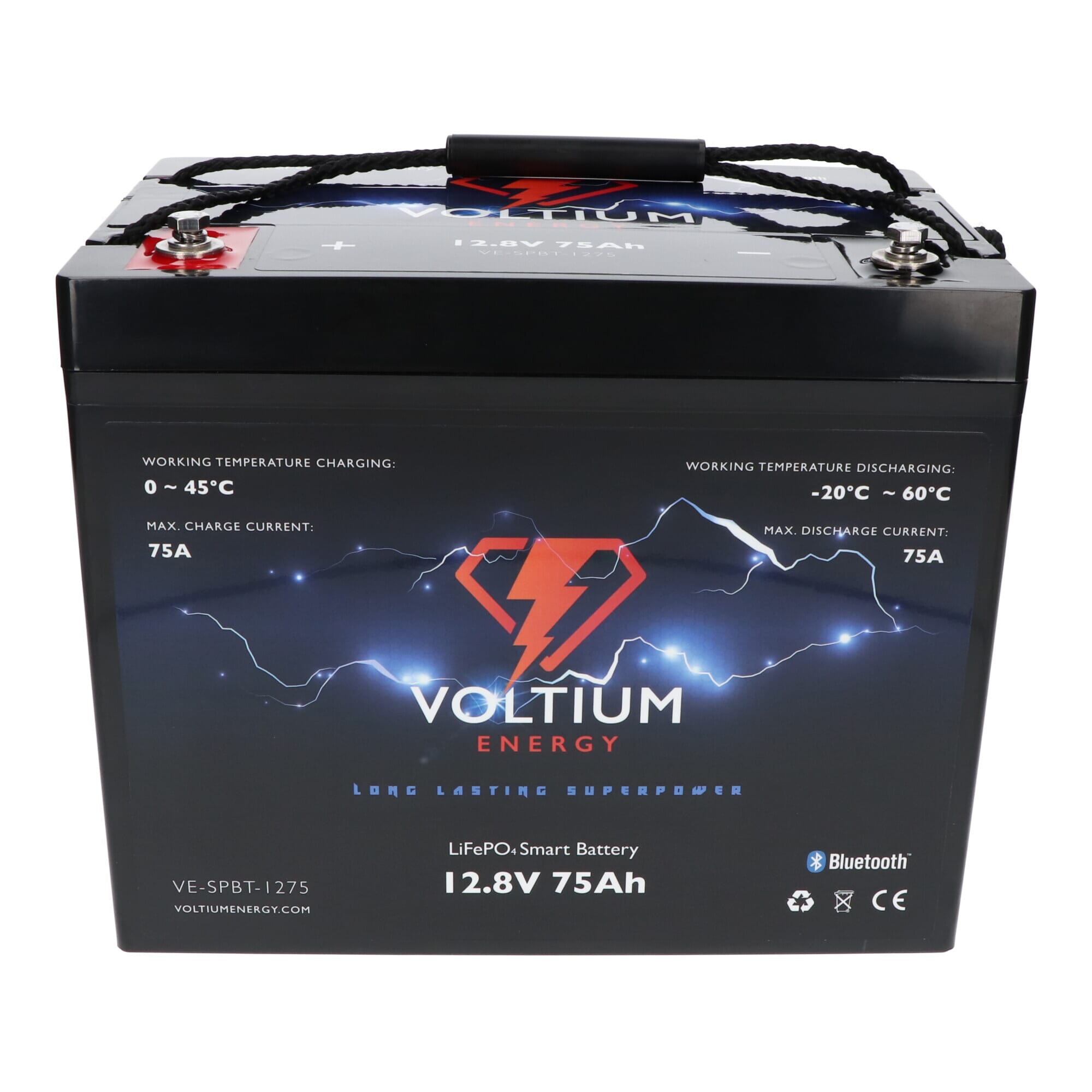 Voltium Energy LiFePO4 Accu 12,8V - 75Ah Bluetooth