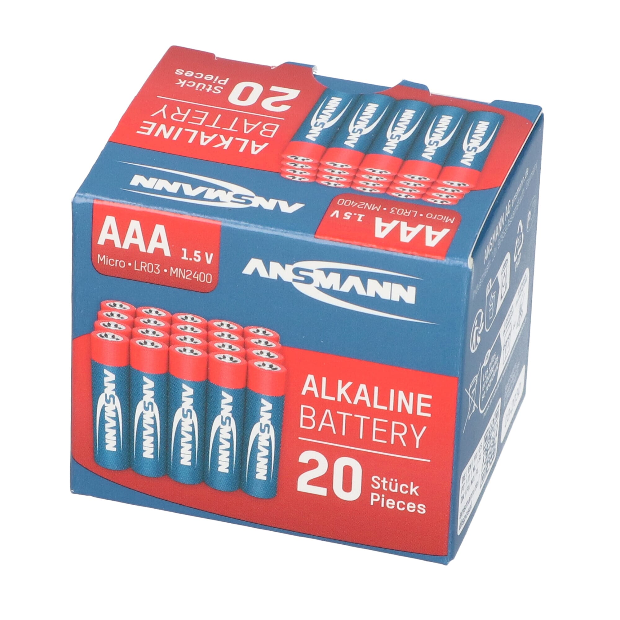 Ansmann Alkaline batterij micro AAA / LR03 20 pcs. Box